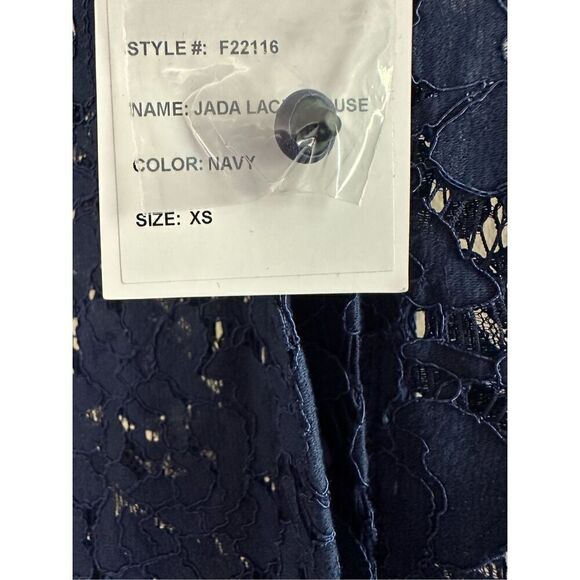 Generation Love Jada Lace Blouse in Navy Blue Size XS - Picture 8 of 10